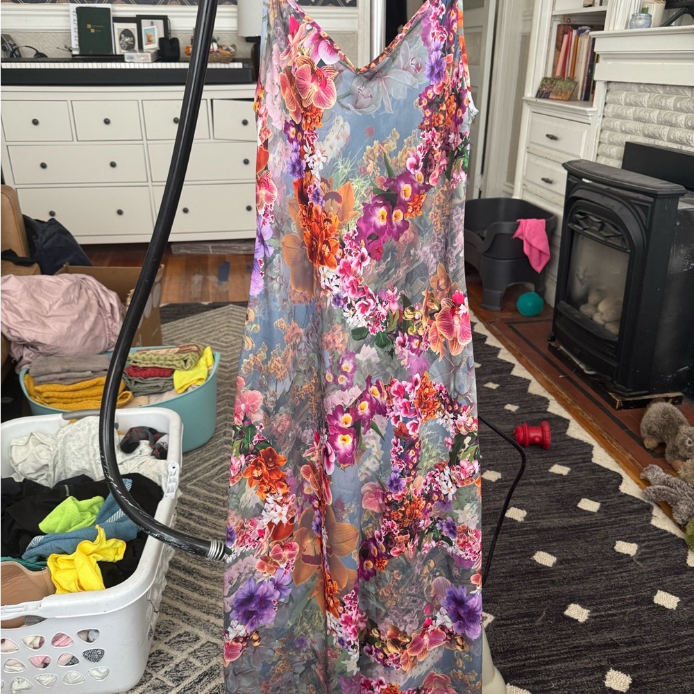 All Saints Vibrant Floral Maxi Dress